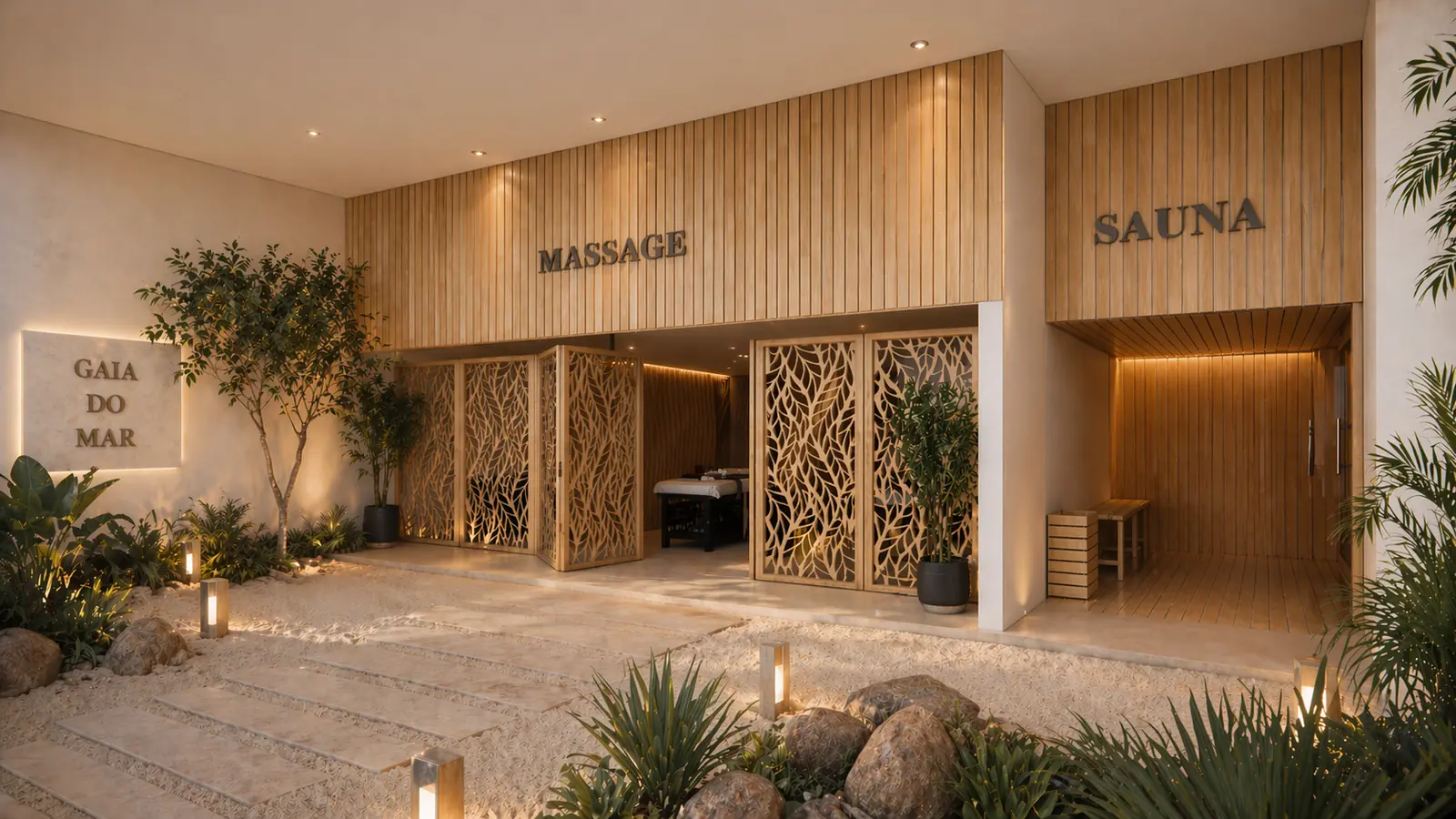 Gaia spa entrance render