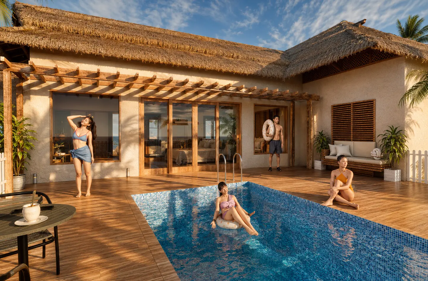 Gaia pool villa render